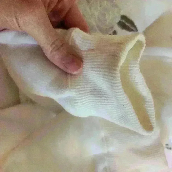 WHITE Paris Cropped Hoodie 100% Cotton Fleece White Rose Embroidery - Picture 3 of 16